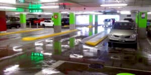 Water pooling in concrete car parks is a big issue